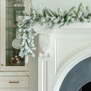 Snow-Kissed Green Holiday Garland
